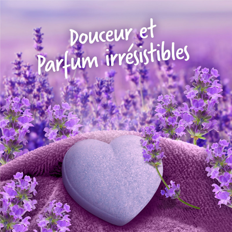 Pack de 12 - Soupline Tablettes Adoucissantes Cœurs Champs de Lavande - 28 pièces