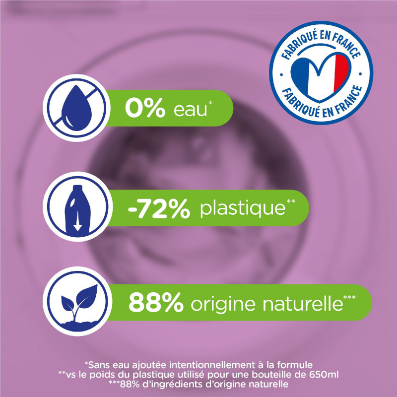 Pack de 12 - Soupline Tablettes Adoucissantes Cœurs Champs de Lavande - 28 pièces