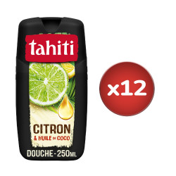 Pack de 12 - Gel douche Tahiti citron & huile de coco - 250ml