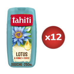 Pack de 12 - Gel douche Tahiti lotus & huile de coco - 250ml