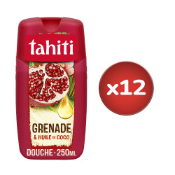 Pack de 12 - Gel douche Tahiti grenade & huile de coco - 250ml