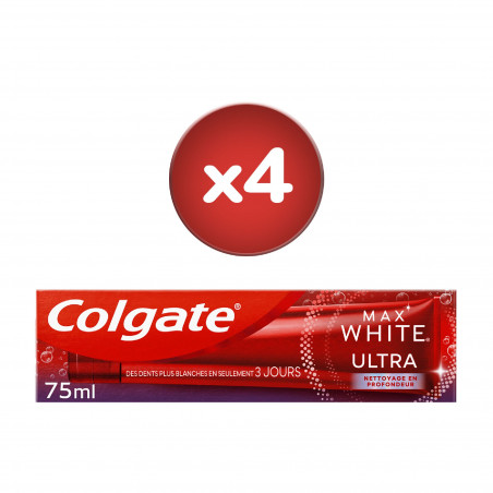 Pack de 2 - Dentifrice Colgate Max White ultra Nettoyage en profondeur Pack de 2 - Dentifrice Colgate Max White ultra Nettoyage en profondeur