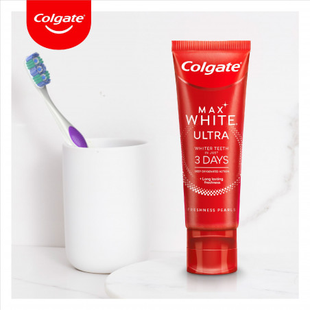 Pack de 2 - Lot de 2 Dentifrices Colgate Max White ultra Perle de Fraicheur