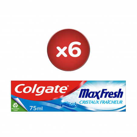 Pack de 2 - Dentifrice Colgate Max Fresh cristaux blancheur - 75ml Pack de 2 - Dentifrice Colgate Max Fresh cristaux blancheur - 75ml