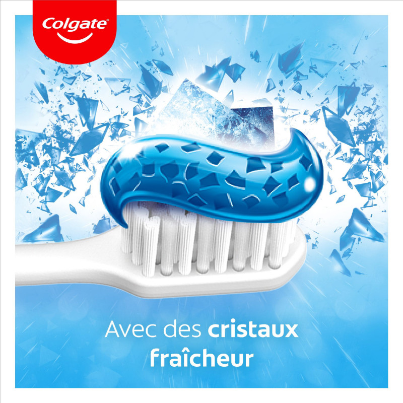 Pack de 2 - Lot de 3 Dentifrices Colgate Max Fresh cristaux blancheur - 75ml