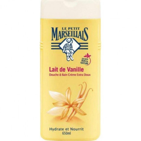 Pack de 3 - LE PETIT MARSEILLAIS - Bain douche crème extra doux lait de vanille 650ml