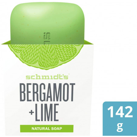 Pack de 3 - Schmidt's Savon Bergamote et Citron Vert 142 g Pack de 3 - Schmidt's Savon Bergamote et Citron Vert 142 g