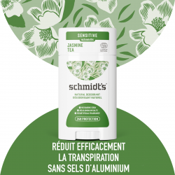 Pack de 3 - Schmidts Déodorant Stick Peau Sensible Thé au Jasmin 58ml 2