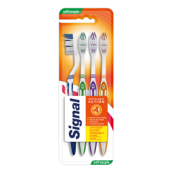 Pack de 3 - SIGNAL Brosse à Dents 4 Actions Souple (Format x4)