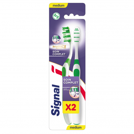 Pack de 3 - Signal Integral 8 Brosse à Dents Soin Complet Medium x2 Pack de 3 - Signal Integral 8 Brosse à Dents Soin Complet Medium x2
