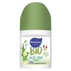 Pack de 3 - MONSAVON Déodorant Femme Bio Aloe Vera Vanille Bille 50ml