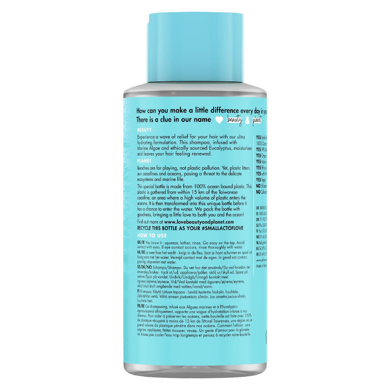 Pack de 3 - Love Beauty And Planet Shampooing Femme Fraîcheur Marine 400ml