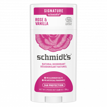 Pack de 3 - Schmidt's Déodorant Stick Rose & Vanille 75g
