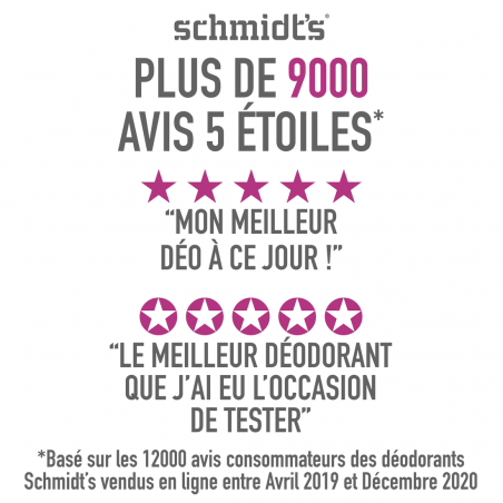 Pack de 3 - Schmidt's Déodorant Stick Rose & Vanille 75g
