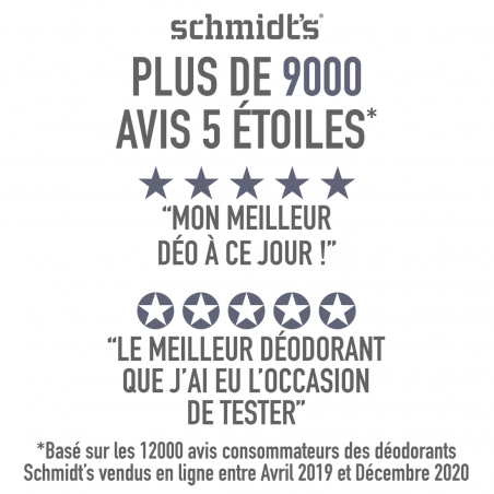 Pack de 3 - Schmidt's Déodorant Stick Vegan Charbon & Magnésium 75g