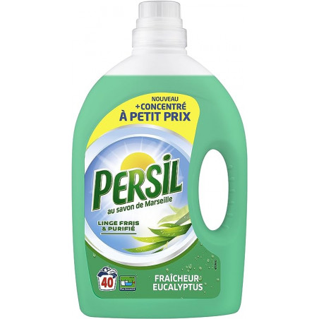 Pack de 3 - Persil Lessive Liquide Fraîcheur Eucalyptus 2l 40 Lavages Lot de 2
