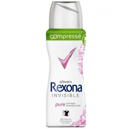 Rexona Déodorant Femme Spray Antibactérien Invisible Pure 100ml