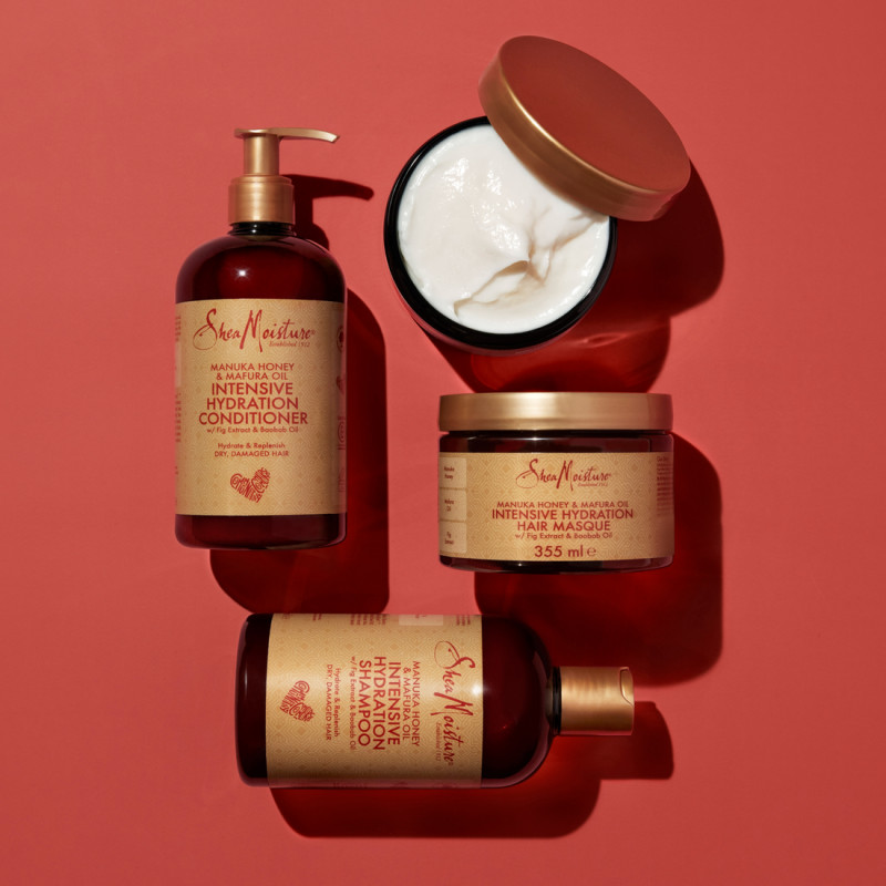 Pack de 3 - Après-Shampooing Shea Moisture Hydratation Intense au Miel de Manuka et huile de Mafura (384ml)