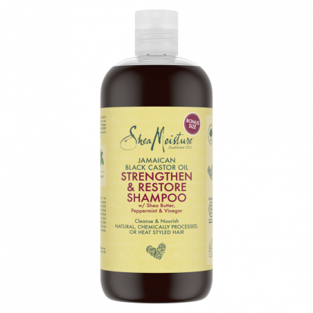 Pack de 3 - Shampooing Moisture Fortiant et restaurateur Huile de ricin noir jamaïcain et beurre de karité (473m