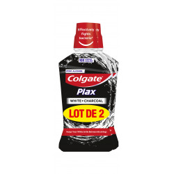 Pack de 3 - Bains de bouche blanchissant Colgate Plax White + Charcoal - 2x500ml