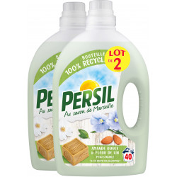 Pack de 2 - Persil Lessive Liquide Amande Douce 2l 40 Lavages Lot de 2