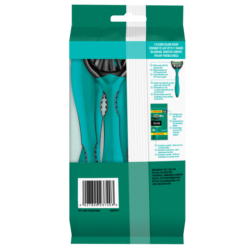 Pack de 2 - Wilkinson Sword Xtreme 3 Sensitive Rasoirs Jetables pour Hommes x12