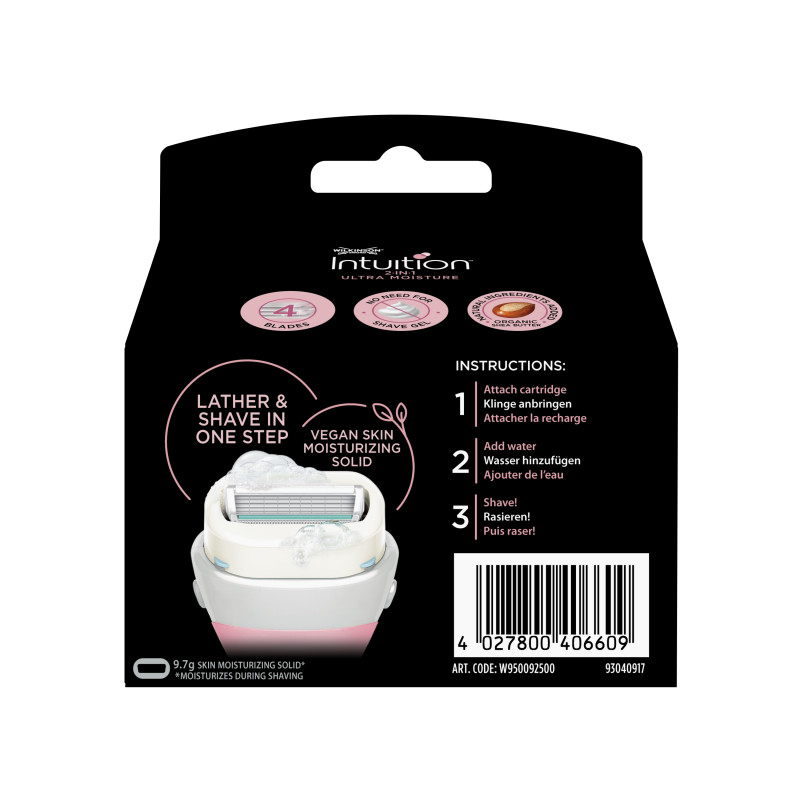 Pack de 2 - Wilkinson Intuition Ultra Moisture - Lames de rasoir pour femme - Pack de 3