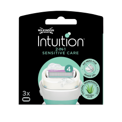 Pack de 2 - Wilkinson - Intuition 2in1 Sensitive Care - Lames de rasoir pour femme - Pack de 3