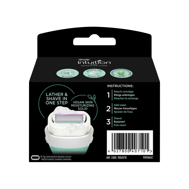 Pack de 2 - Wilkinson - Intuition 2in1 Sensitive Care - Lames de rasoir pour femme - Pack de 3