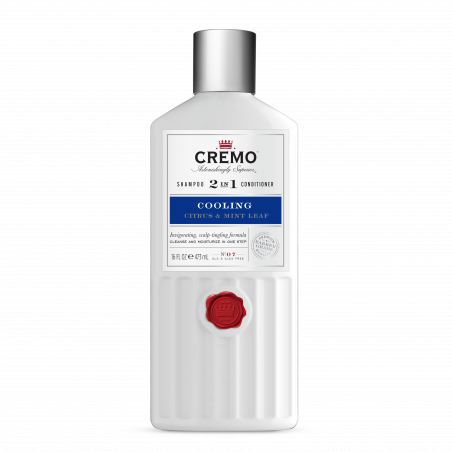 Pack de 2 - CREMO - Cooling Shampooing et Après-Shampooing | Agrumes & Feuilles de Menthe | 473ml