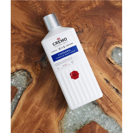 Pack de 2 - CREMO - Cooling Shampooing et Après-Shampooing | Agrumes & Feuilles de Menthe | 473ml