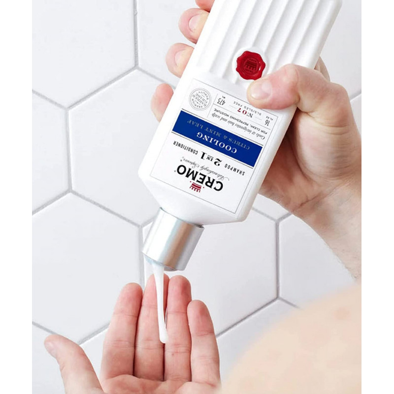 Pack de 2 - CREMO - Cooling Shampooing et Après-Shampooing | Agrumes & Feuilles de Menthe | 473ml