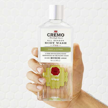 Pack de 3 - CREMO - Gel Douche | Sauge et Agrumes | Hydratant & Revitalisant | 473ml