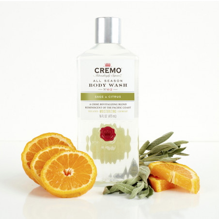 Pack de 3 - CREMO - Gel Douche | Sauge et Agrumes | Hydratant & Revitalisant | 473ml