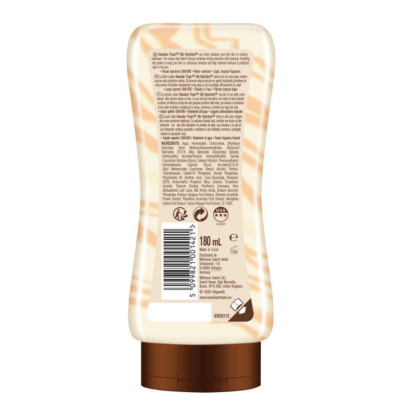 Pack de 2 - Hawaiian Tropic - LOTION PROTECTRICE SILK HYDRATION SPF 50 180ml