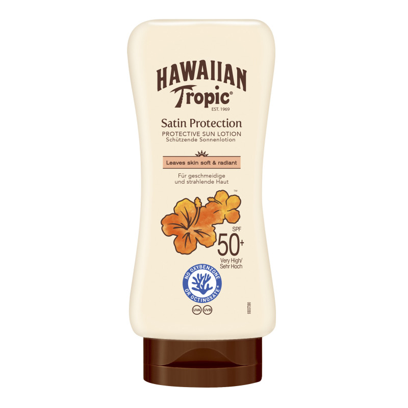 Pack de 2 - Hawaiian Tropic - Lotion protectrice satin SPF 50 – 180 ml