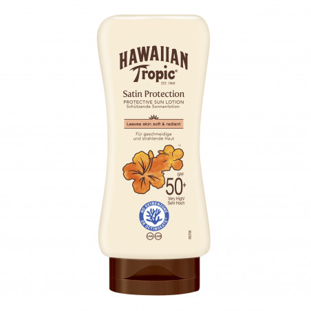 Pack de 2 - Hawaiian Tropic - Lotion protectrice satin SPF 50 – 180 ml