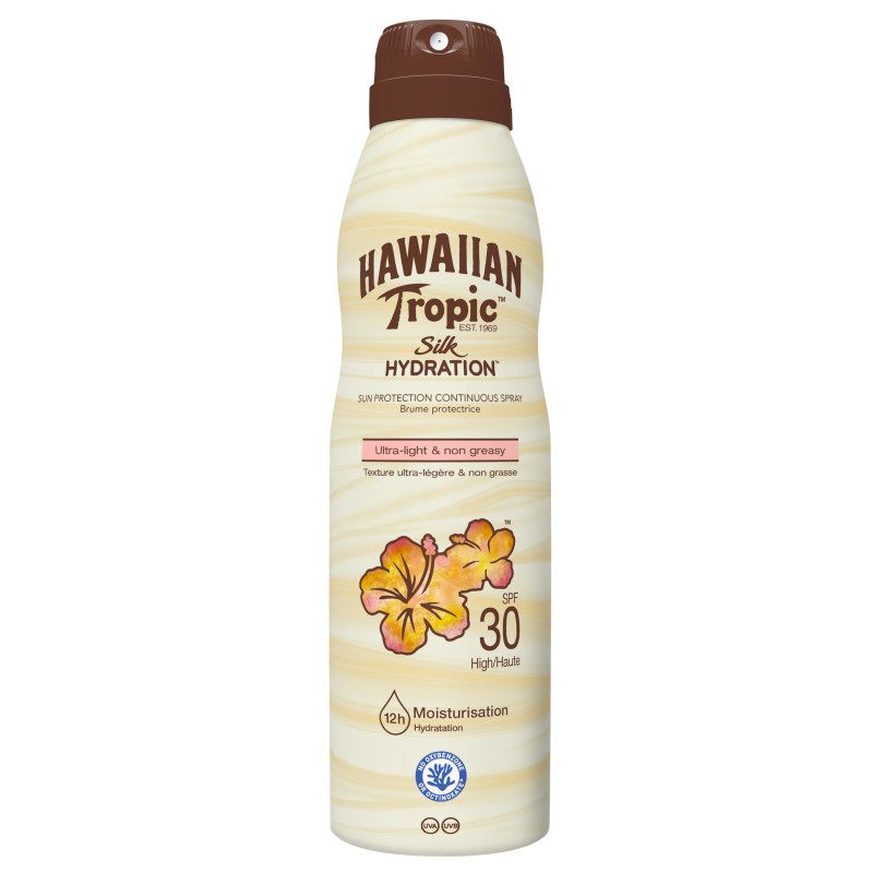 Pack de 2 - Hawaiian Tropic - Brume protectrice hydratante & légère SPF 30 – 177 ml