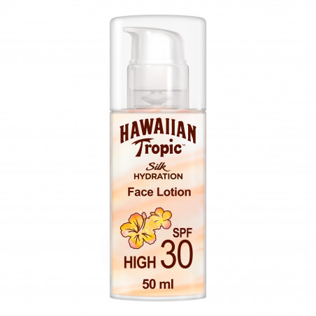 Pack de 2 - Hawaiian Tropic - Lotion protectrice hydratante & légère SPF 30 – Visage - 50 ml