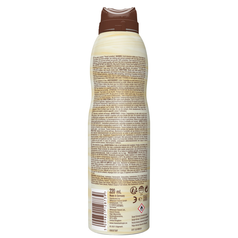 Pack de 2 - Hawaiian Tropic - Brume air soft Silk Hydration SPF50