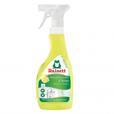 Rainett Nettoyant Salle de Bain Anti-calcaire Ecologique Citron Spray Eco conçu - Spray 500ml