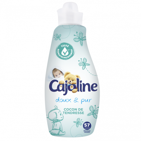 Pack de 6 Cajoline Doux Et Pur Adoucissant Cocon de Tendresse 1,42l 57 lavages Pack de 6 Cajoline Doux Et Pur Adoucissant Cocon de Tendresse 1,42l 57 lavages