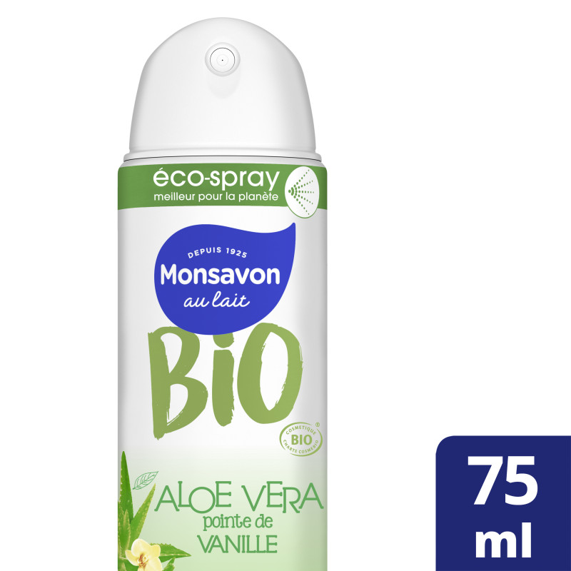 Pack de 6 - Monsavon Bio Déodorant Spray Aloe Vanille 75 ml