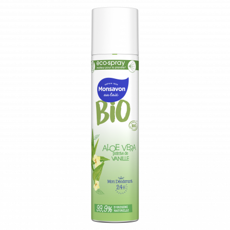 Pack de 6 - Monsavon Bio Déodorant Spray Aloe Vanille 75 ml