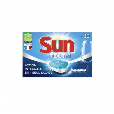 SUN Tablettes Lave-Vaisselle Tout En 1 Citron x30