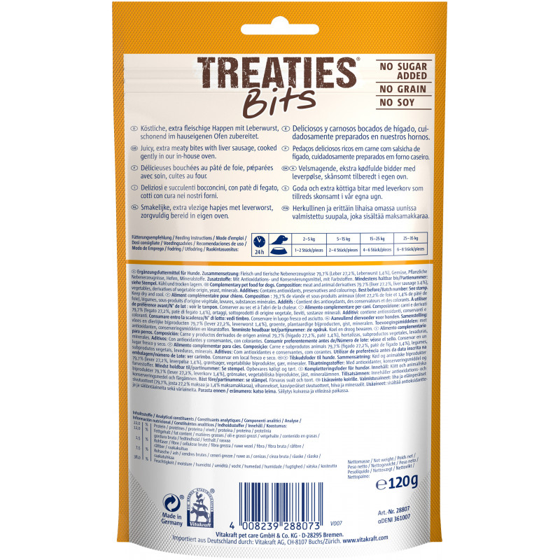 Vitakraft Treaties Bits - Friandise pour Chien au Pâté de foie