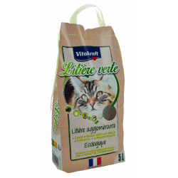 Pack de 3 - Vitakraft - Litière verte pour Chat - Ecologique et fabriquée en France 5L