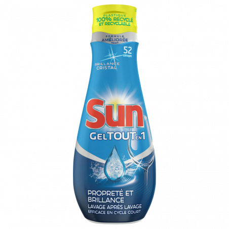 Pack de 2 - SUN - Tout en 1 Gel Lave Vaisselle Standad 52 Lavages