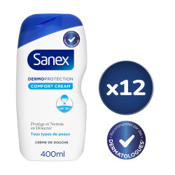 Pack de 12 - Gel douche Sanex DermoProtecteur Protection - 400 ml