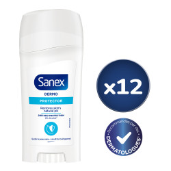 Pack de 12 - Sanex Dermo Protector Déodorant stick 65ml